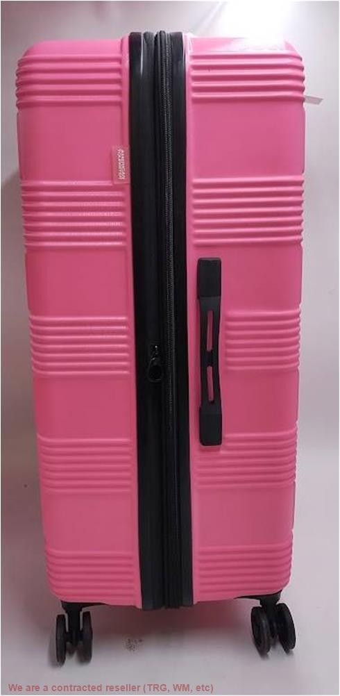American Tourister NXT Hard Checked Spinner Suitcase Flamingo Pink SEE DETAILS