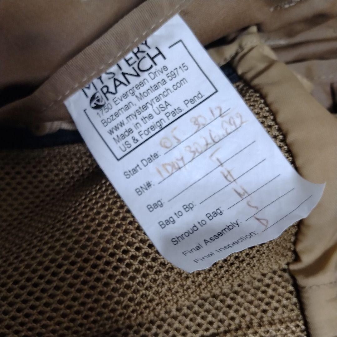 Mystery Ranch 1Day Assault Backpack Coyote Made in USA 18.3L Rucksack