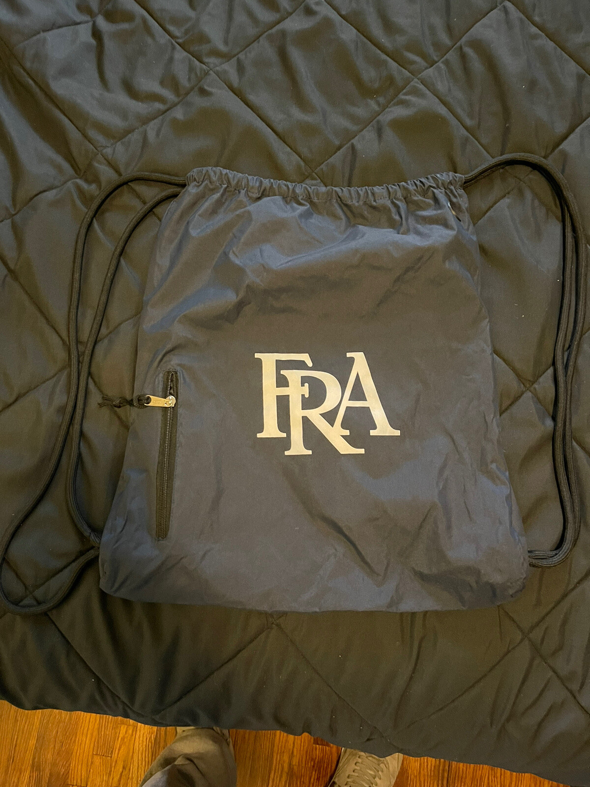 FRA Drawstring bag – Navy / light weight simple 1 pocket / unisex Sports