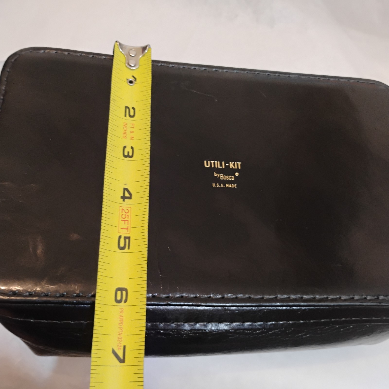 BOSCA Utili-kit Black Leather Bag Made in USA Rare