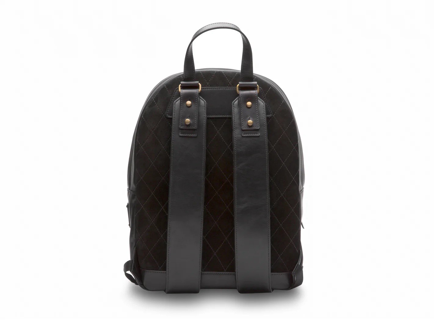 Bosca Dolce Crosby Backpack Black Italian Leather Laptop Bag Travel Work