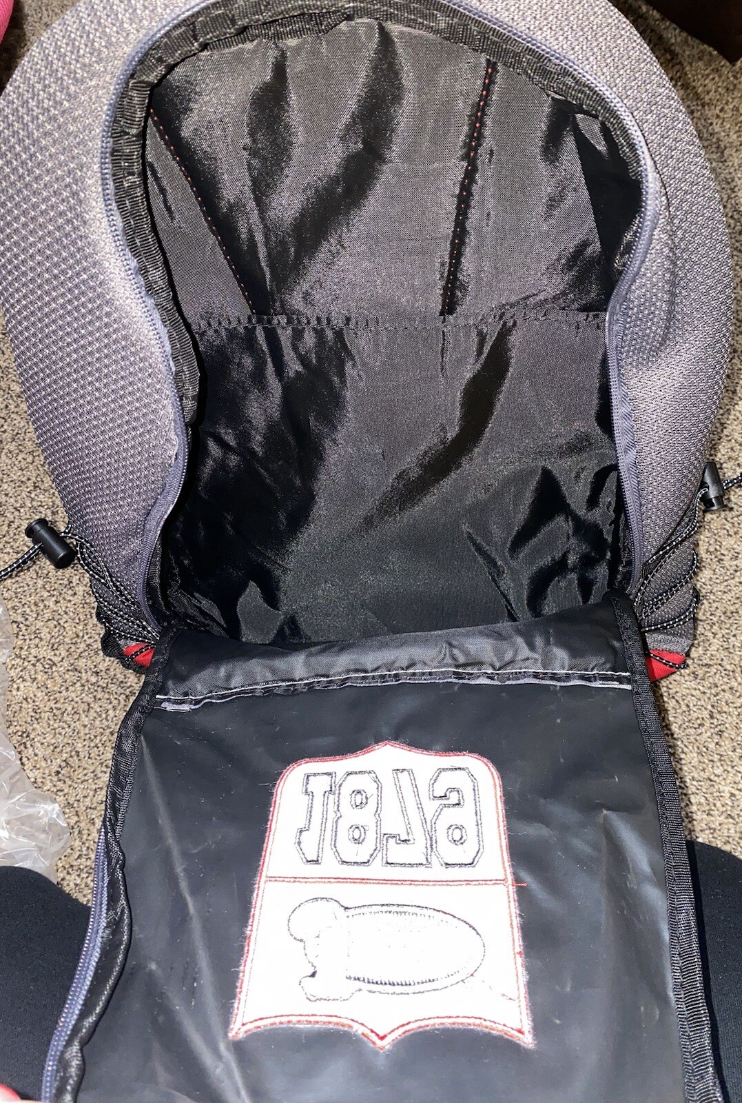 NEW Justin Boots Backpack Unisex Medium Gray Red 1879 Backpack