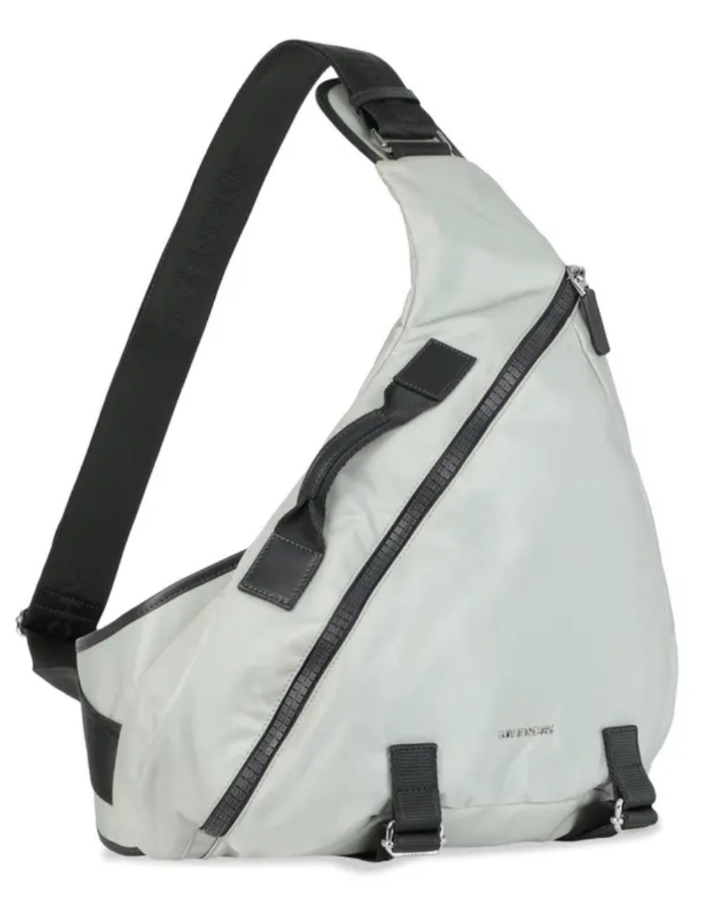 $1,200 Givenchy NWT Auth Gray G Zip Triangle Bag Backpack Handle Adjust AS IS