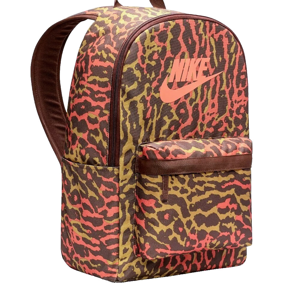 Nike Retro Backpack Brown Orange Animal Rare – Gym/Travel/School Day Bag NWT
