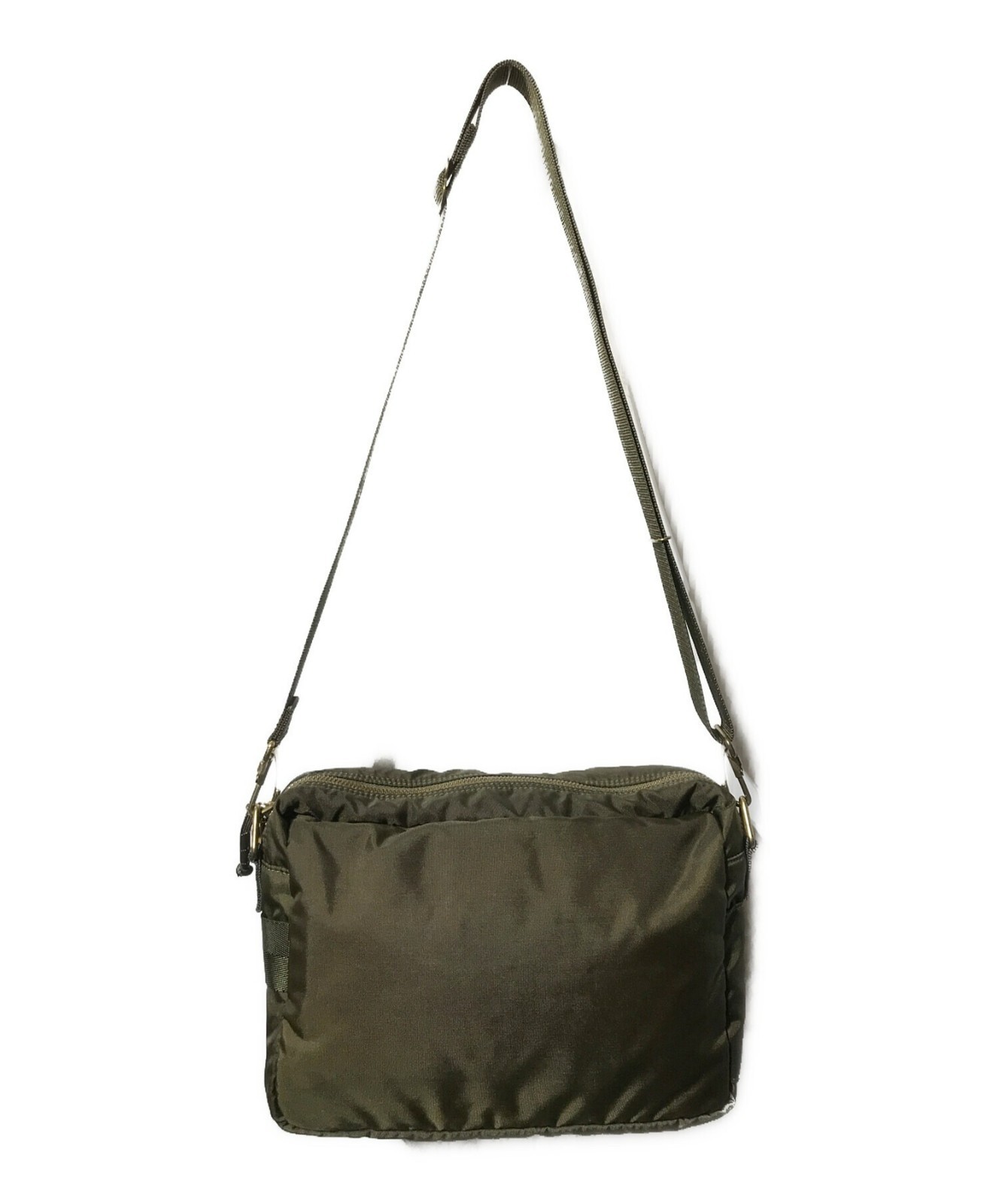 PORTER FORCE SHOULDER BAG 855-07415 Yshida Olive drab Green Used Japan t46