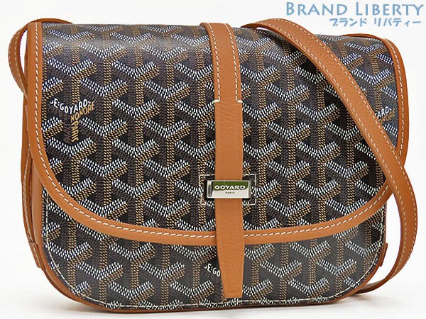GOYARD Belvedere PM Crossbody Bag Black Brown PVC Leather Shoulder Pouch