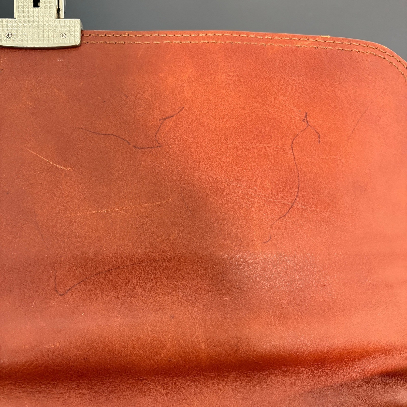 Unbranded Leather Briefcase Messenger Bag Large Cognac Made Italy Quiet Luxury