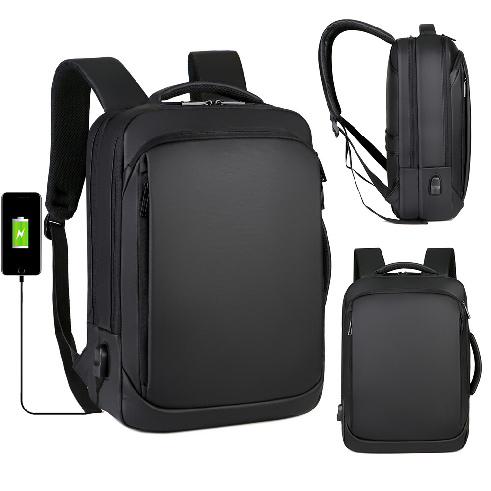 Men Multifunctional 15.6 Inch Laptop Backpack Travel Business USB Notebook Bag