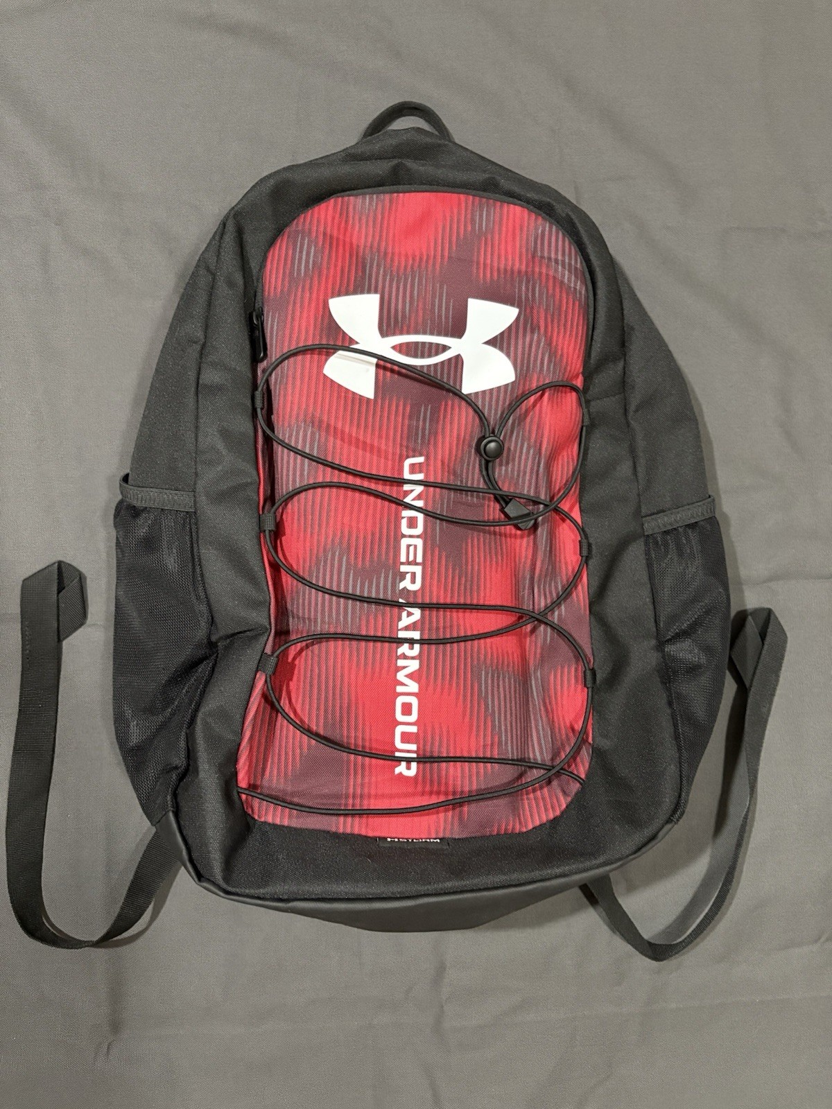 Under Armour Hustle Sport Unisex 15 inch Backpack Red/Black/White
