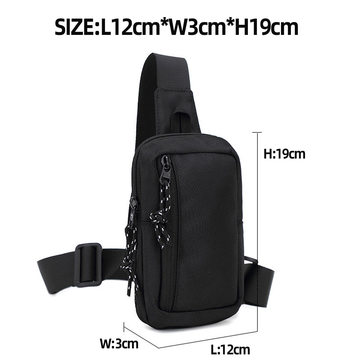 Men’s Shoulder Bag Oxford Cloth Chest Pack Sling Crossbody Casual Backpack