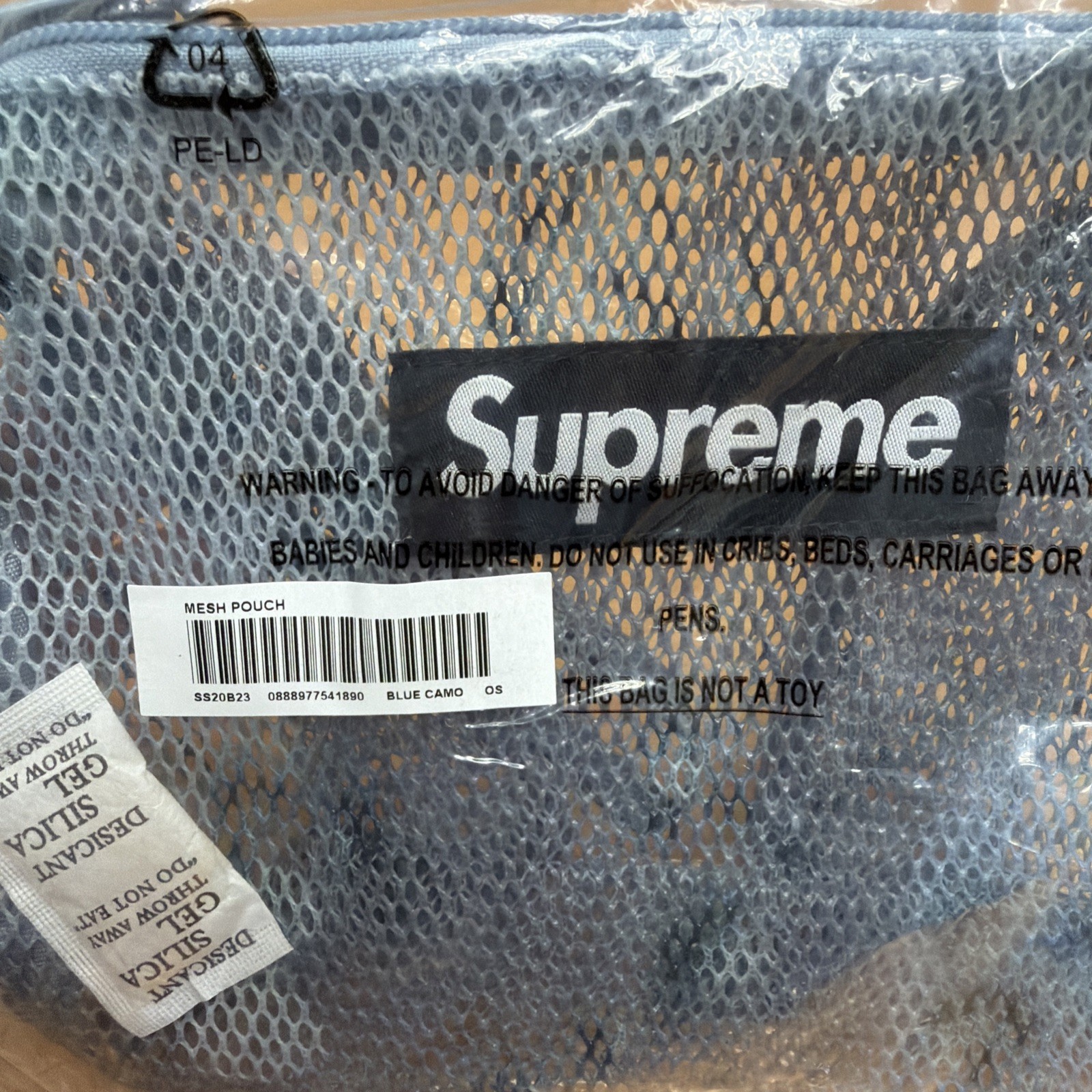 Supreme Mesh Pouch Blue Camo Spring/Summer 2020 Brand New.
