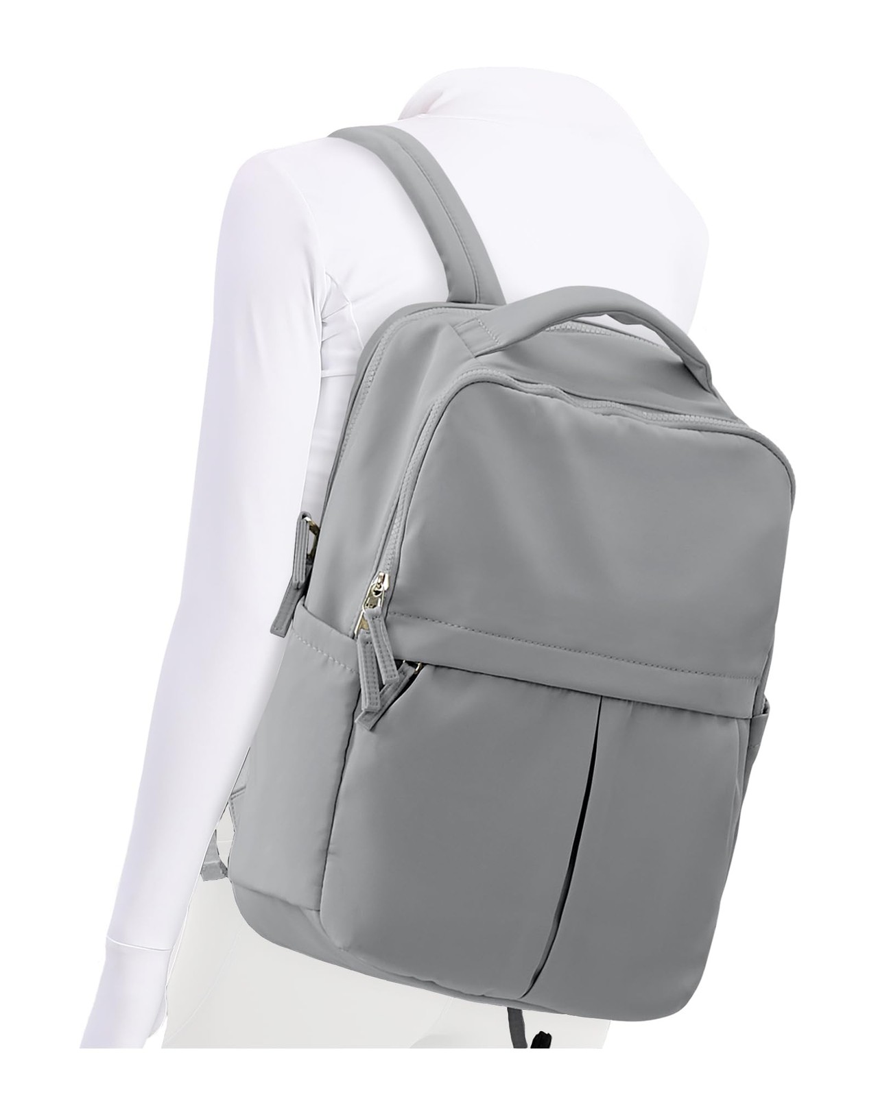 Women’s Laptop Work Backpack Waterproof Travel College Teacher Grey 15.6 Inch