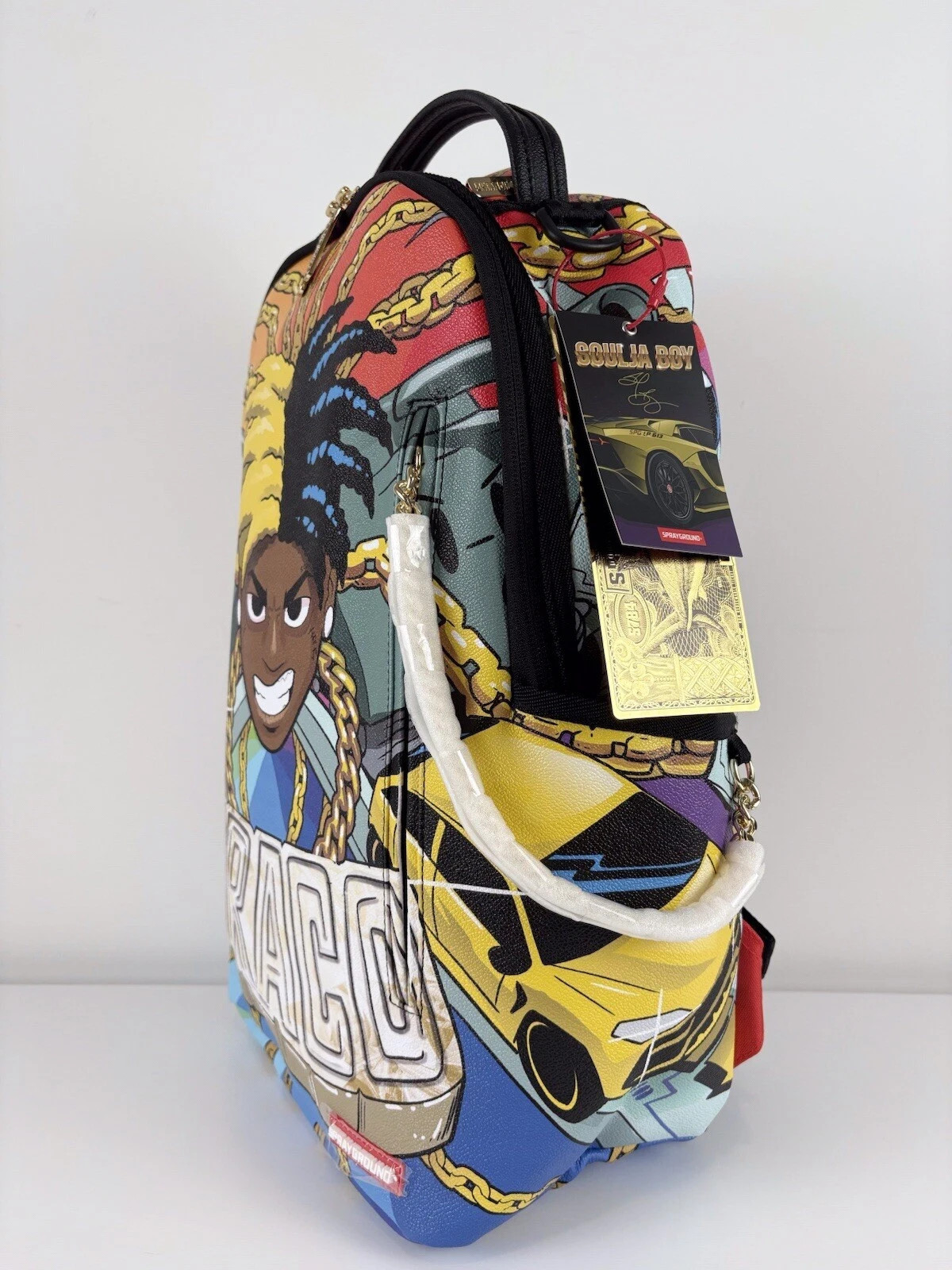 Sprayground SOULJA Boy TECHTRONIC ANIME DRIFTER COLLAB Backpack Laptop Compartme