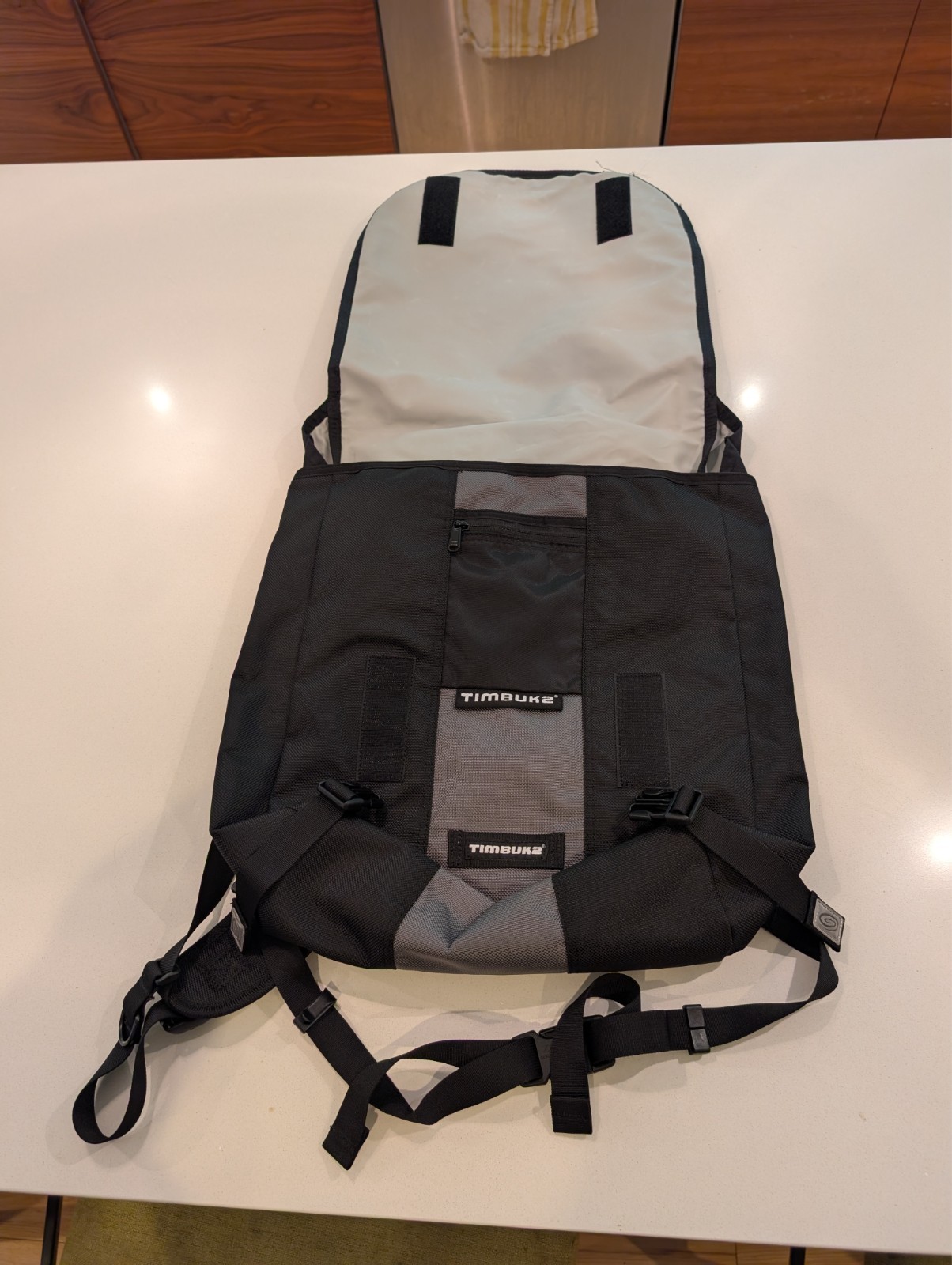 Timbuk2 Messenger Bag Backpack, Black and Gray