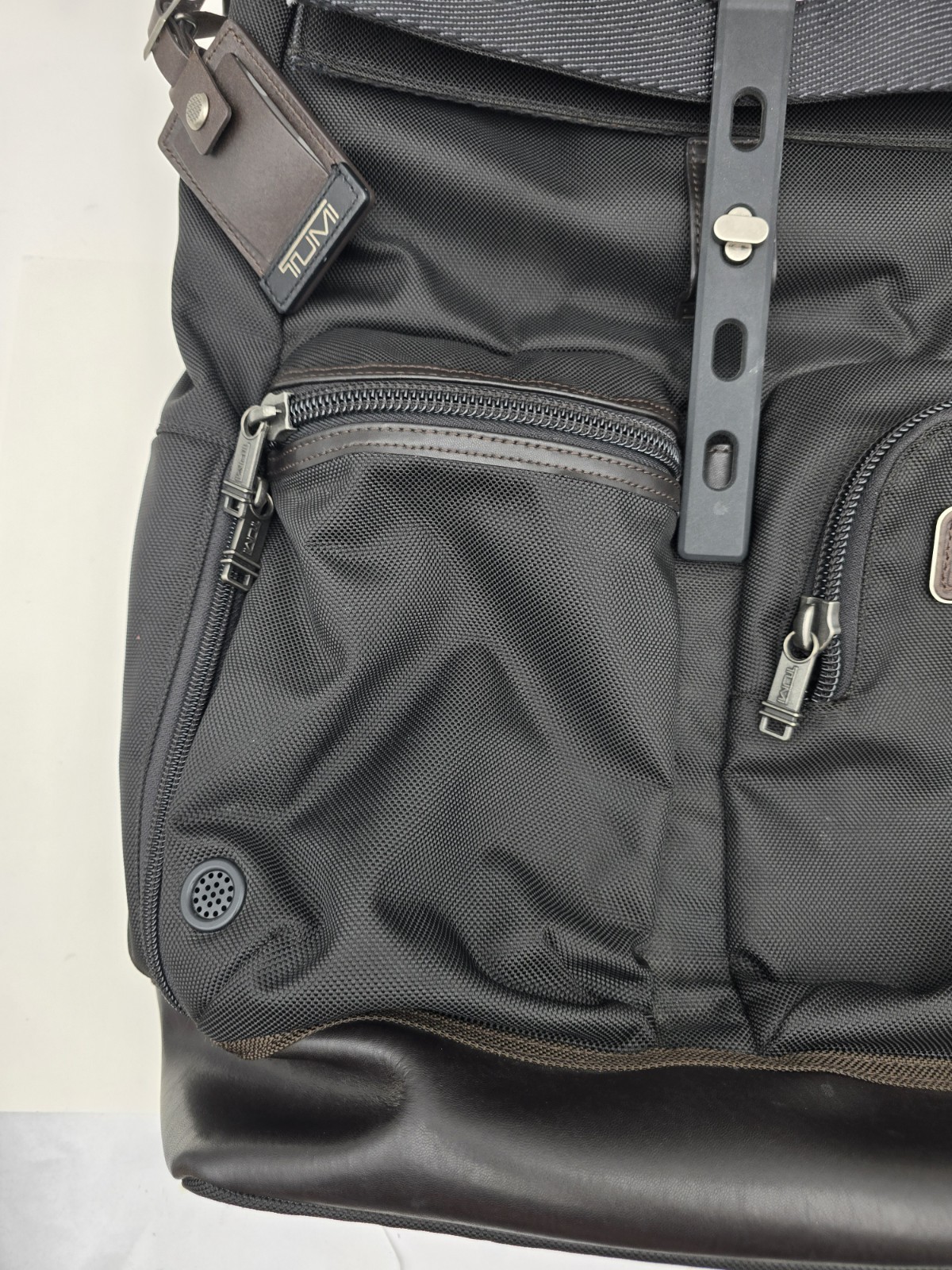Tumi Alpha Bravo Luke Roll-Top Backpack Nylon Black/Brown