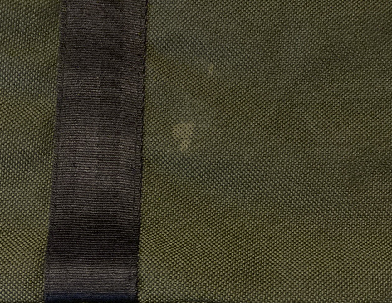 FOSSIL Mercer Army Green Zip Top Work Bag Briefcase Double Handles FLAWS READ