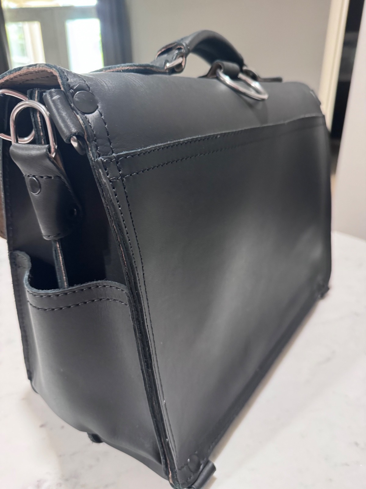 Saddleback Leather Front Pocket Leather Briefcase – Genuine Full Leather