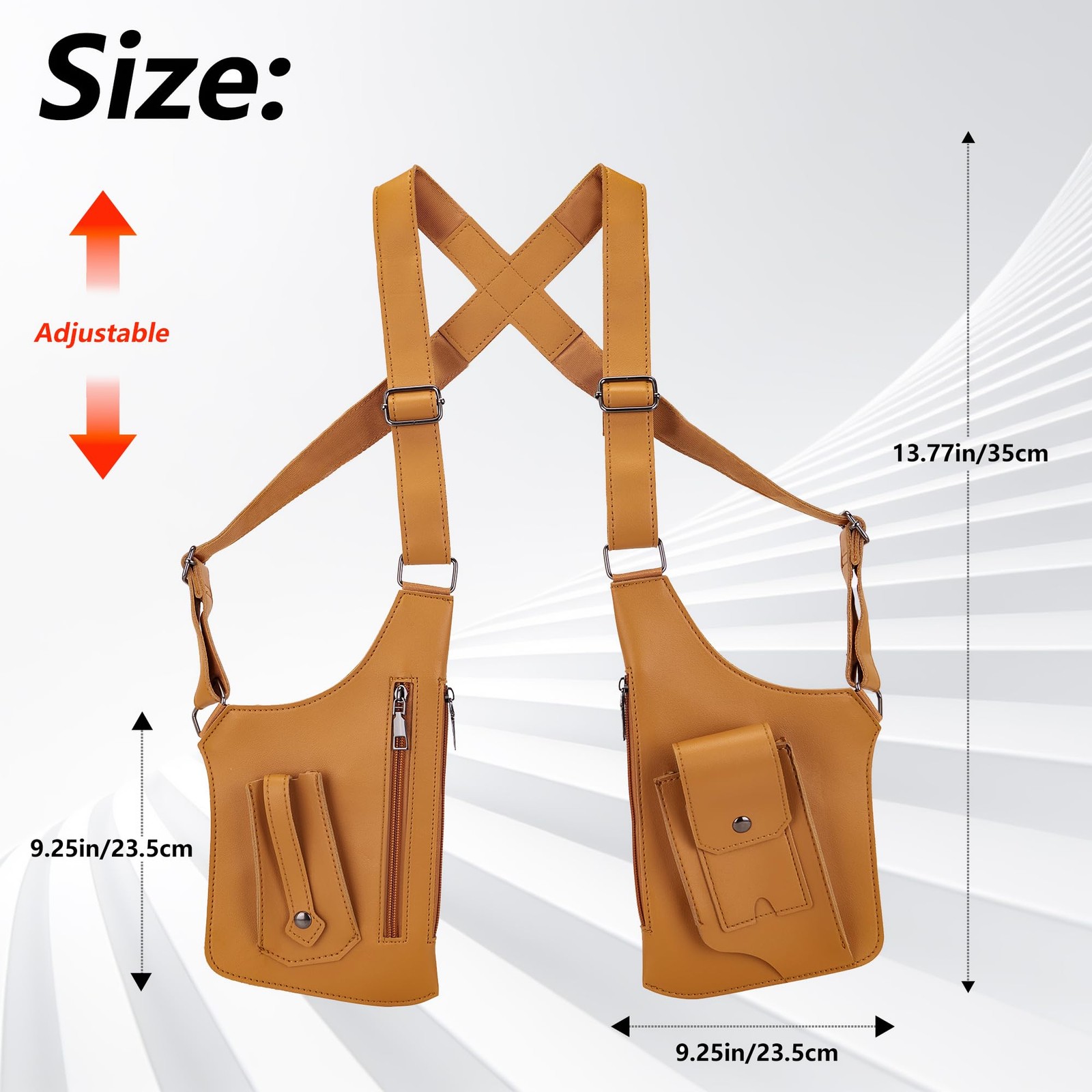 Double Shoulder Armpit Bag for Men Chest rig Underarm Anti-Theft Adjustable P…