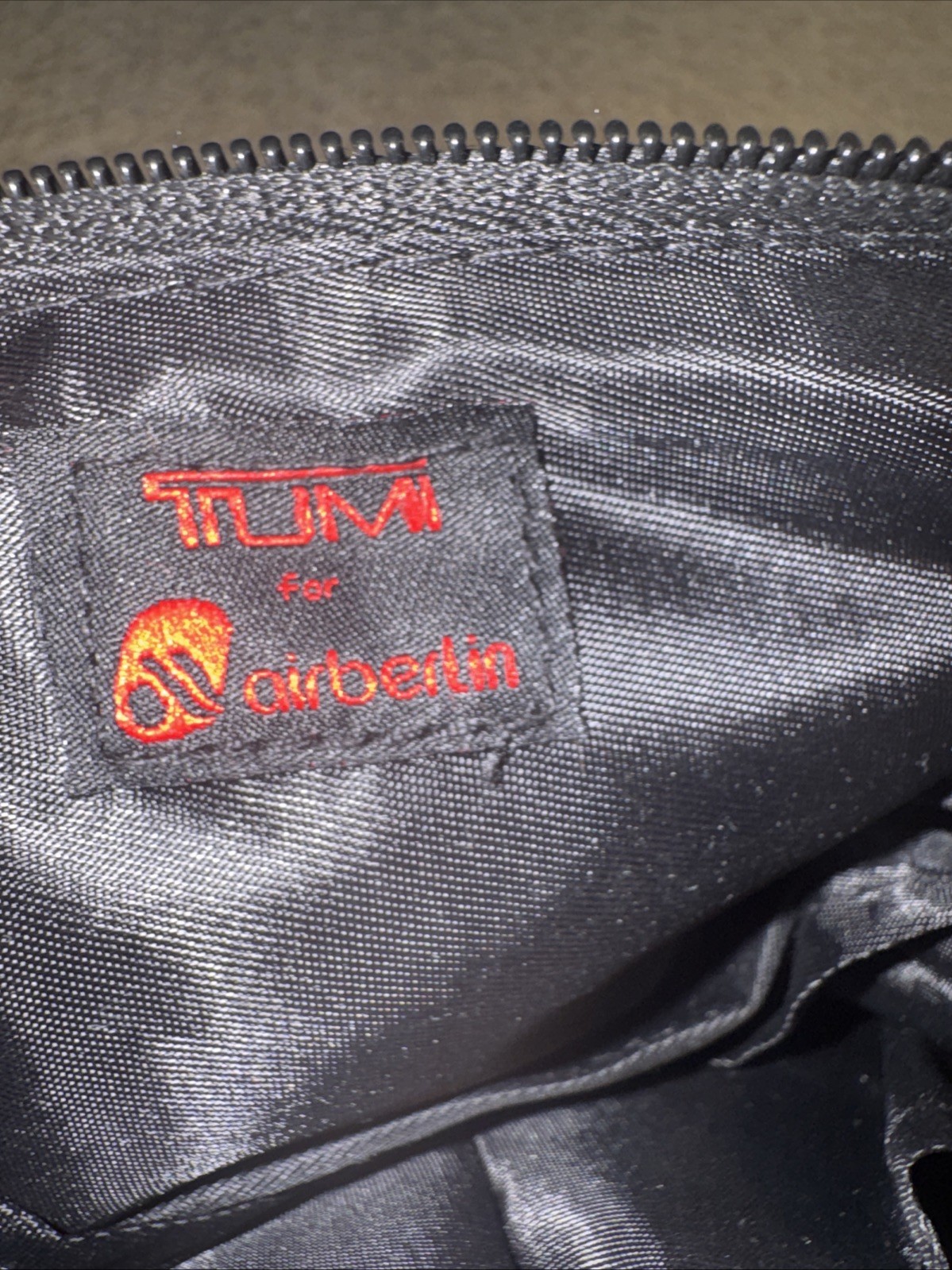 Tumi Delta Accessory Pouch Bag Zip Case Black Makeup Toiletry Travel