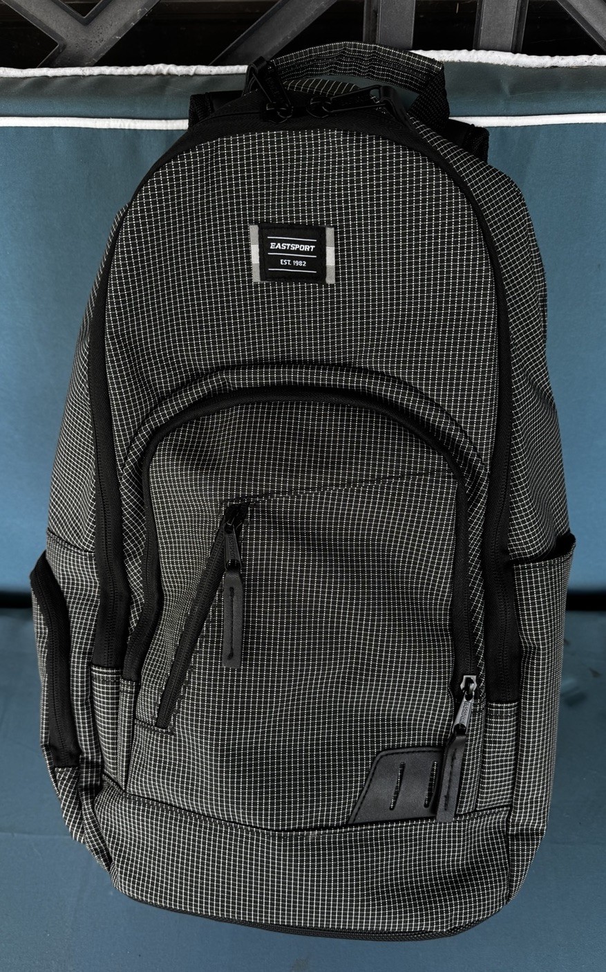 Eastport Limited Edition Travel Weekender Daypack Backpack Black White Ripstop