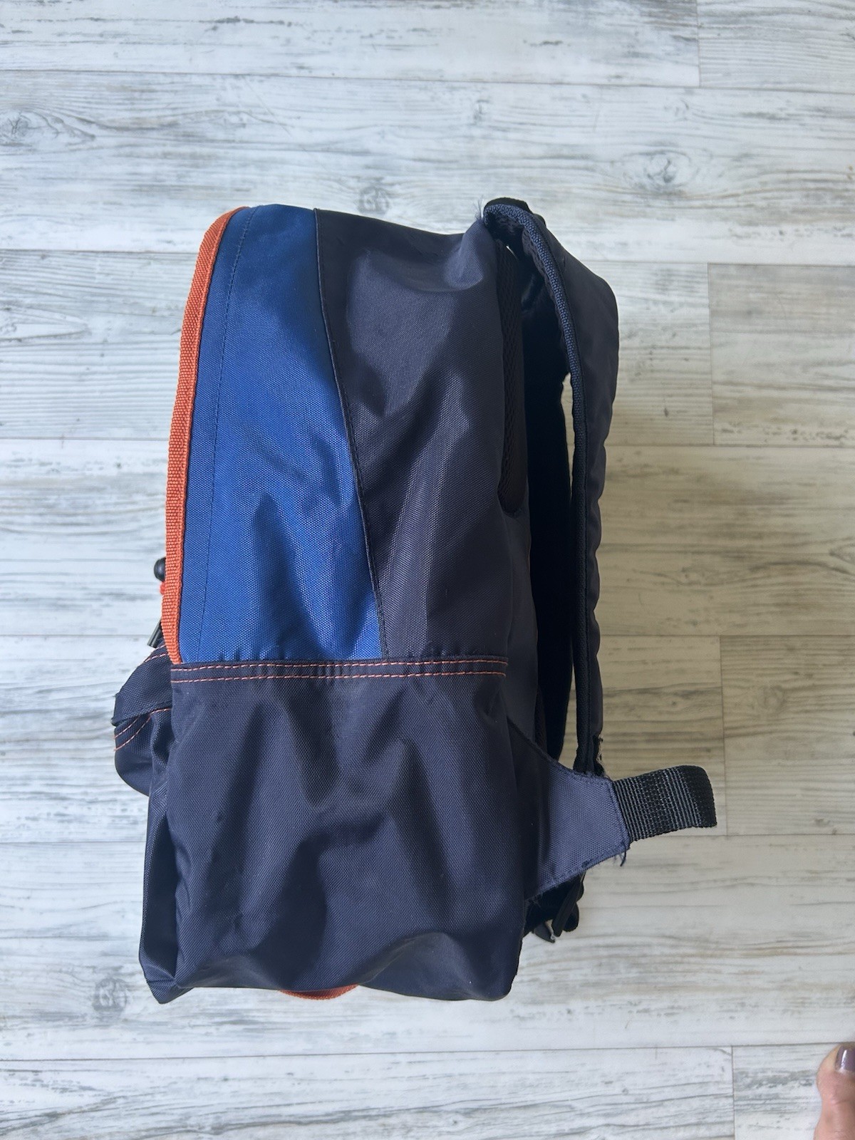 Vintage GAP Technical Backpack Blue Orange Bungee Cord Gorpcore Hiking Bookbag