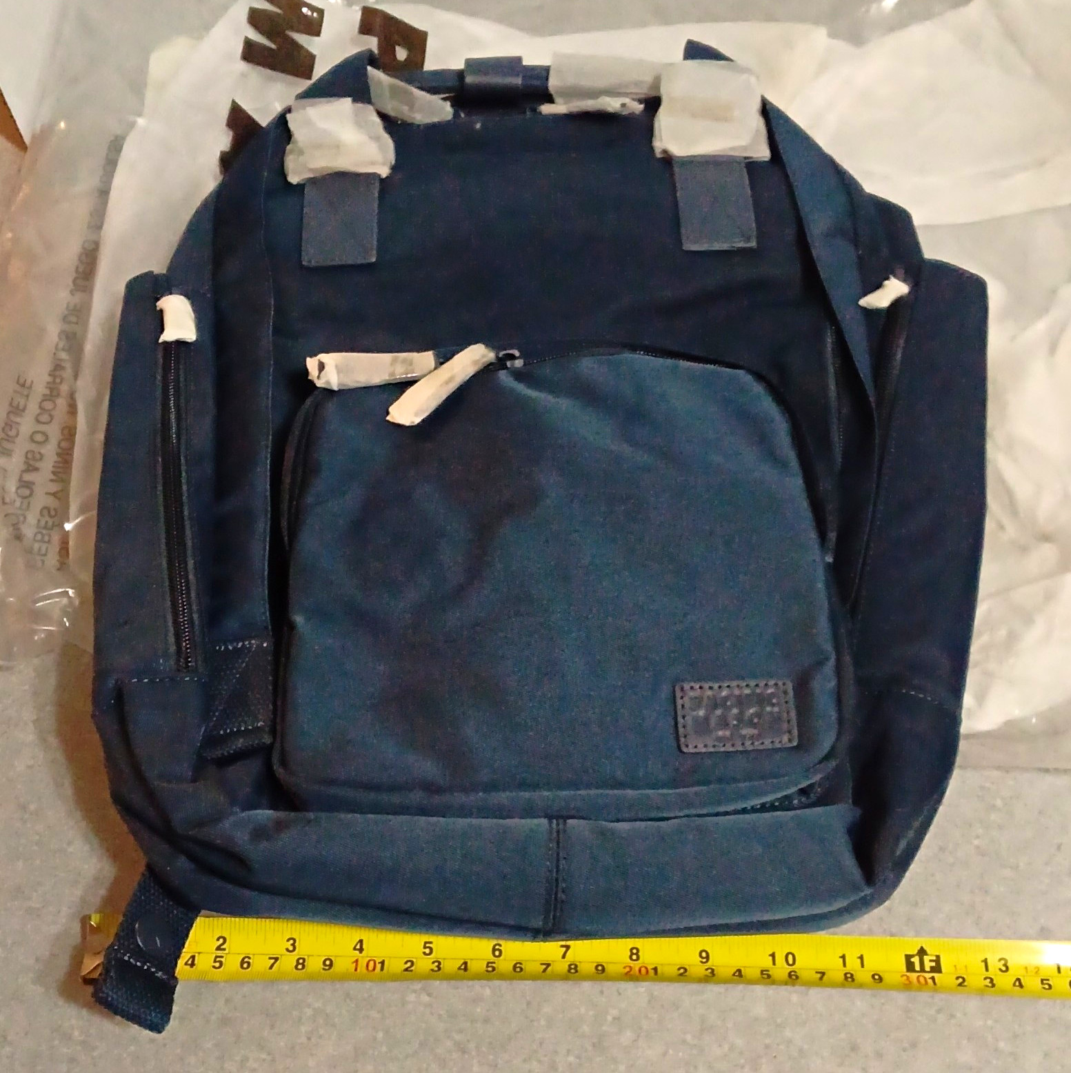 Pacific Mason Prussian Blue Backpack Medium Zip Solid w/ Pockets Casual Travel