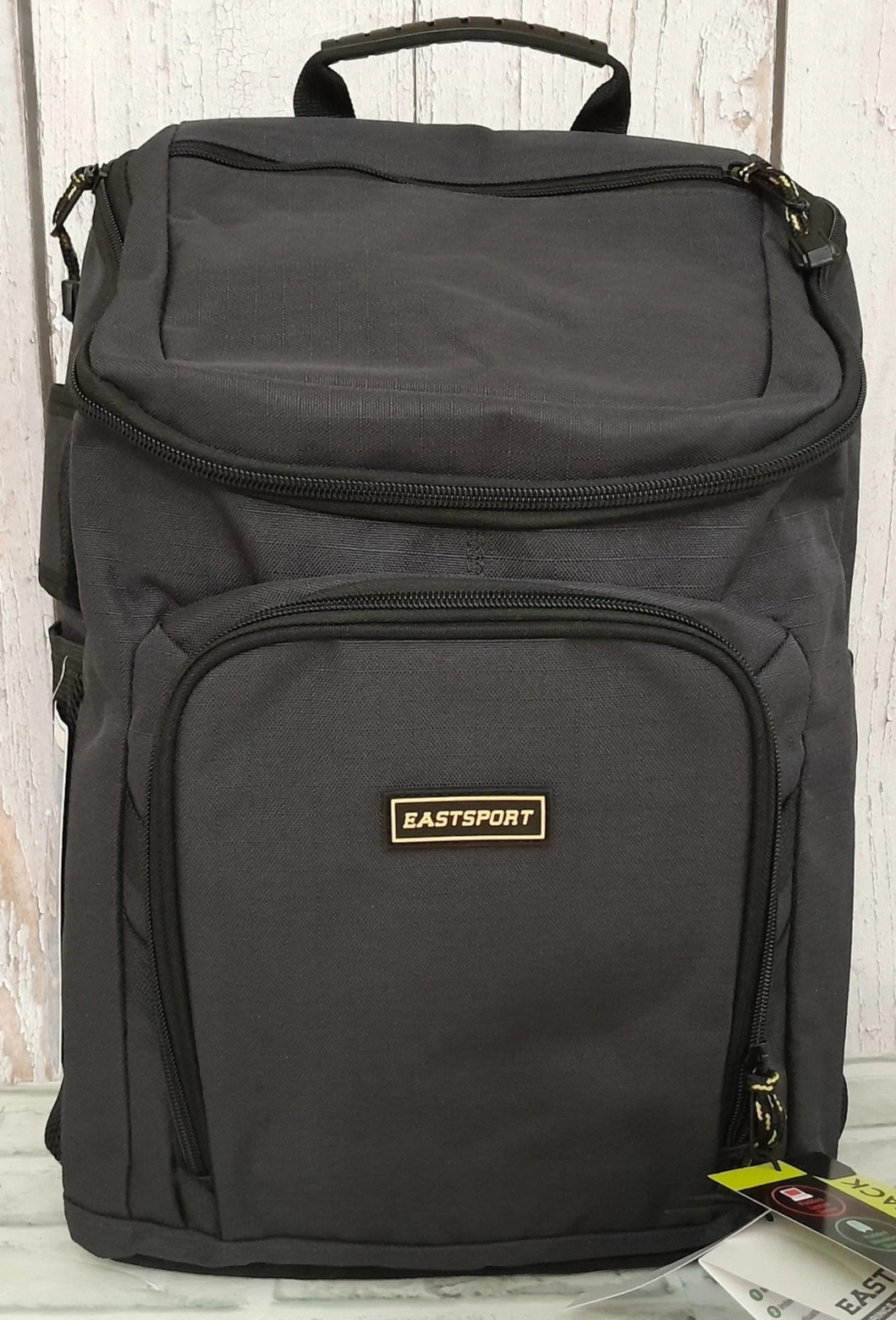 Eastsport Unisex Prince 17″ Top Loader Backpack, Nine Iron Ripstop Black NWT