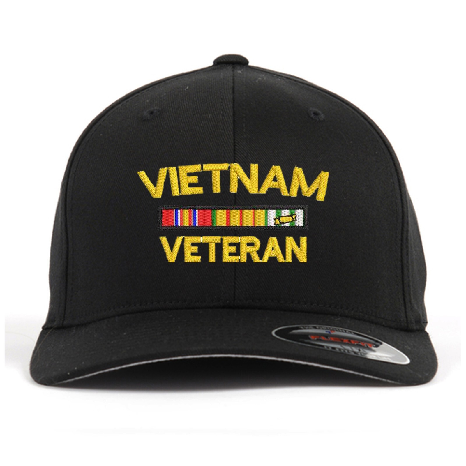 Vietnam veteran embroidered flex fit baseball cap (size S/M, L/XL, XXL)