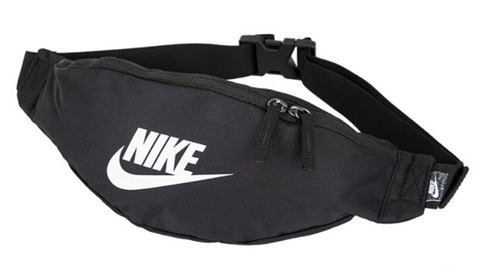 Nike Heritage Fanny Pack Hip Waist Belt Crossbody db0490-010 nwt black white