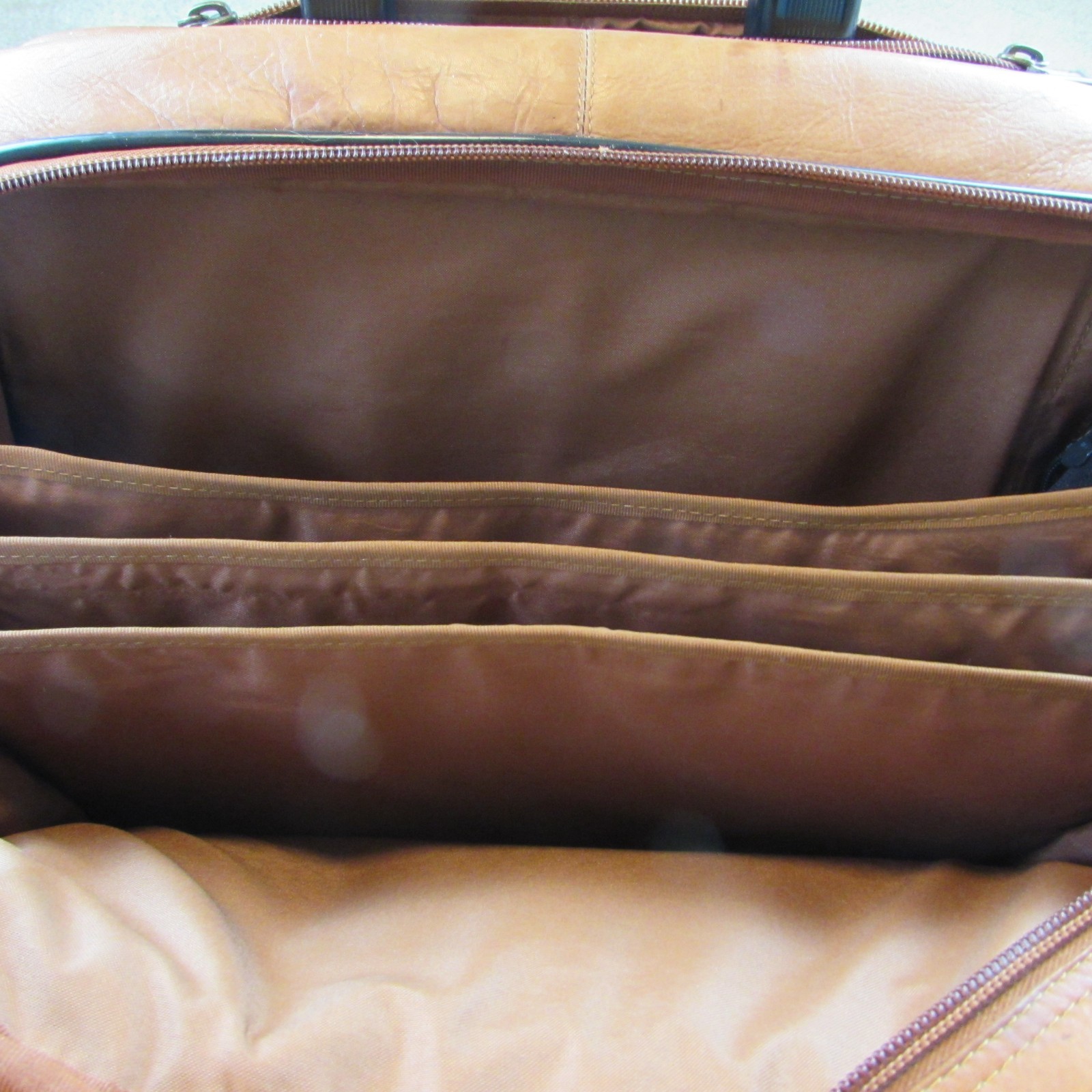 Claire Chase Executive rolling laptop bag Top Grain Cowhide leather airlines