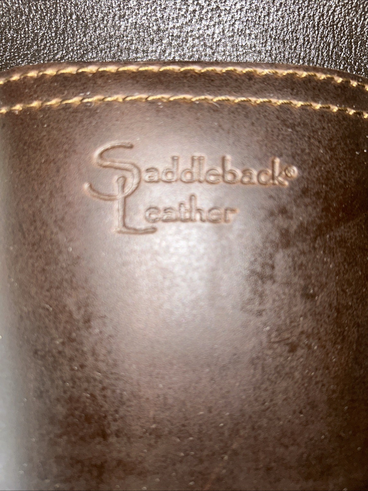 Saddleback Leather Pouch w Strap Chestnut Brown NWOT 8.75”Lx6.75”Wx1.5”D