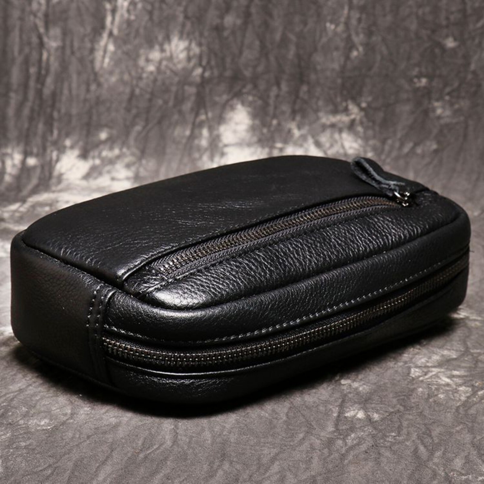 Mens Genuine Leather Wristlet Bag Travel Clutch Organizer Small Pouch Wallet