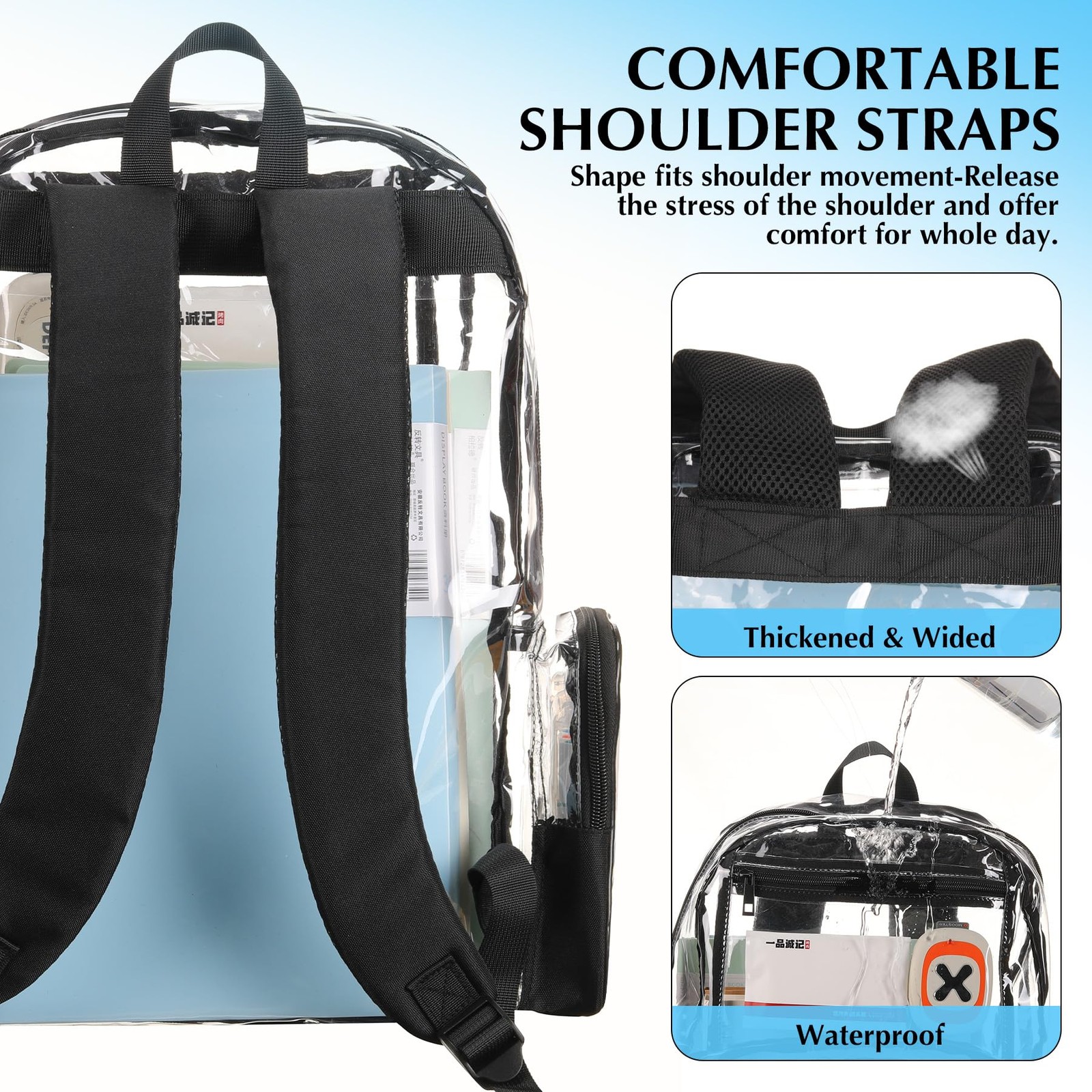 Clear Backpack for Students- Heavy Duty Transparent Bookbag Concerts,School, …