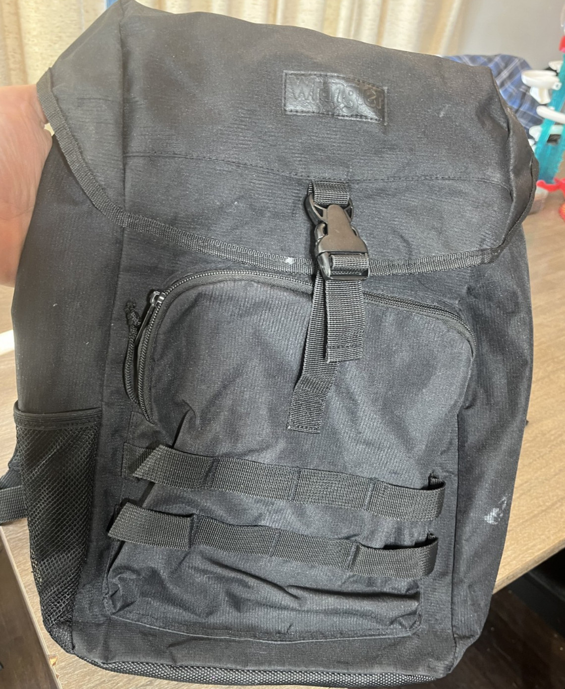 Wrangler Backpack- Black Logo, Water Resistant, Padded Laptop free shipping USA