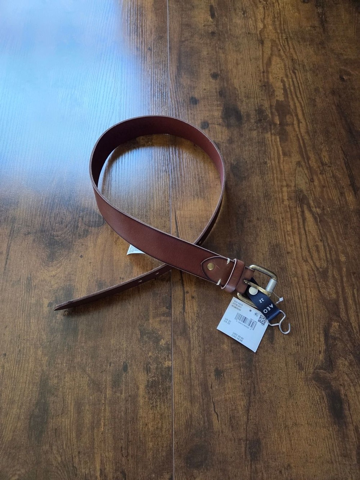 NEW American Eagle Men’s Brown Leather Casual Belt Size 32