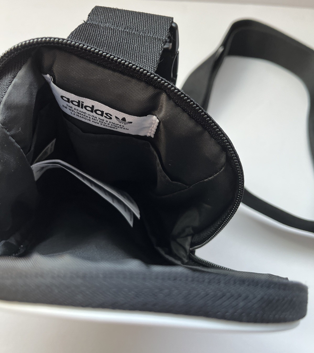 NEW Adidas Black Adicolor Small Sling Bag Compact Crossbody Bag Adjustable Strap