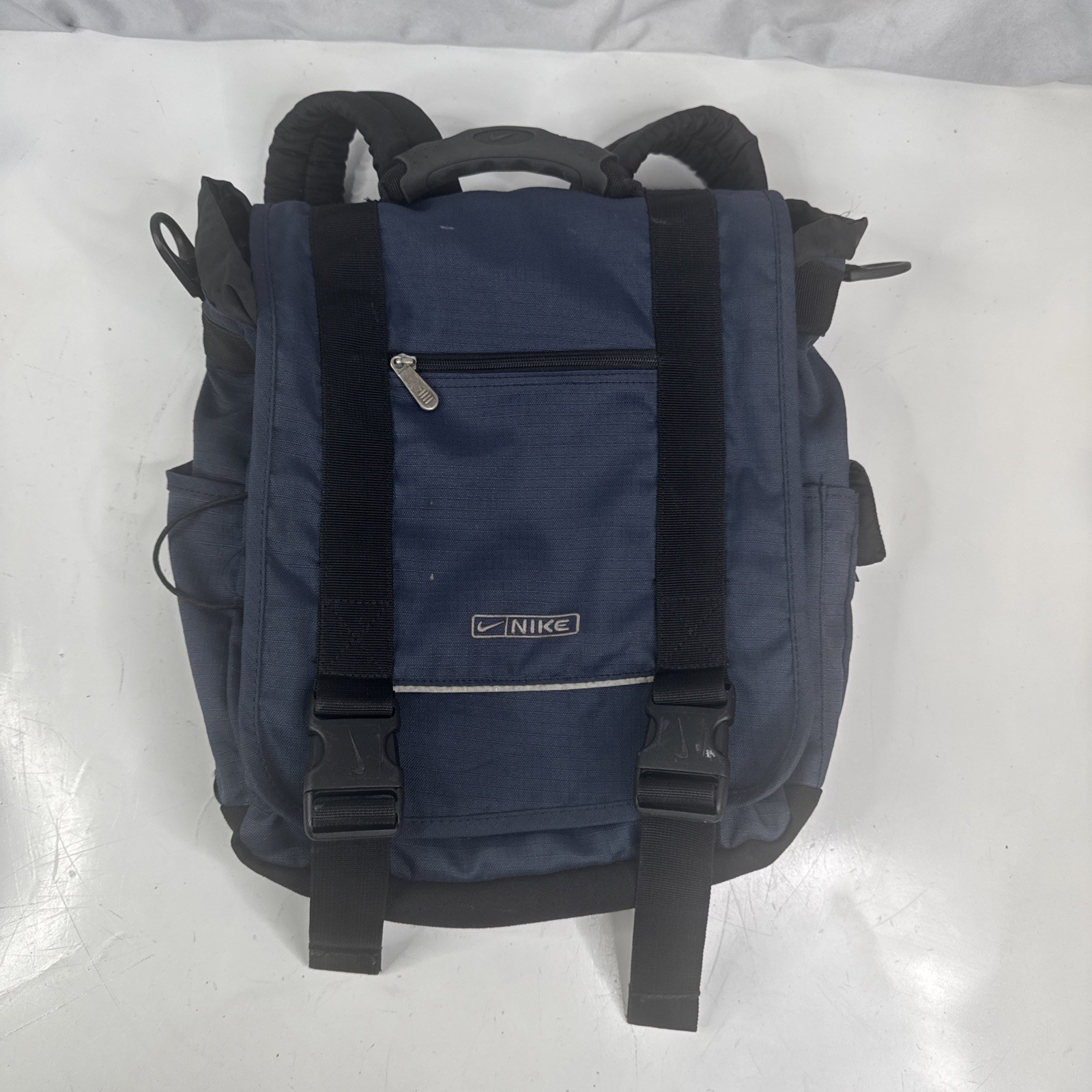 Nike Vintage Y2K Blue Messenger Bag Crossbody Laptop Travel No Shoulder Strap