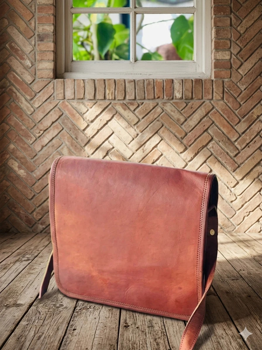 Men’s Affordabl Leather Vintage Laptop Messenger Handmade Briefcase Bag Satchel