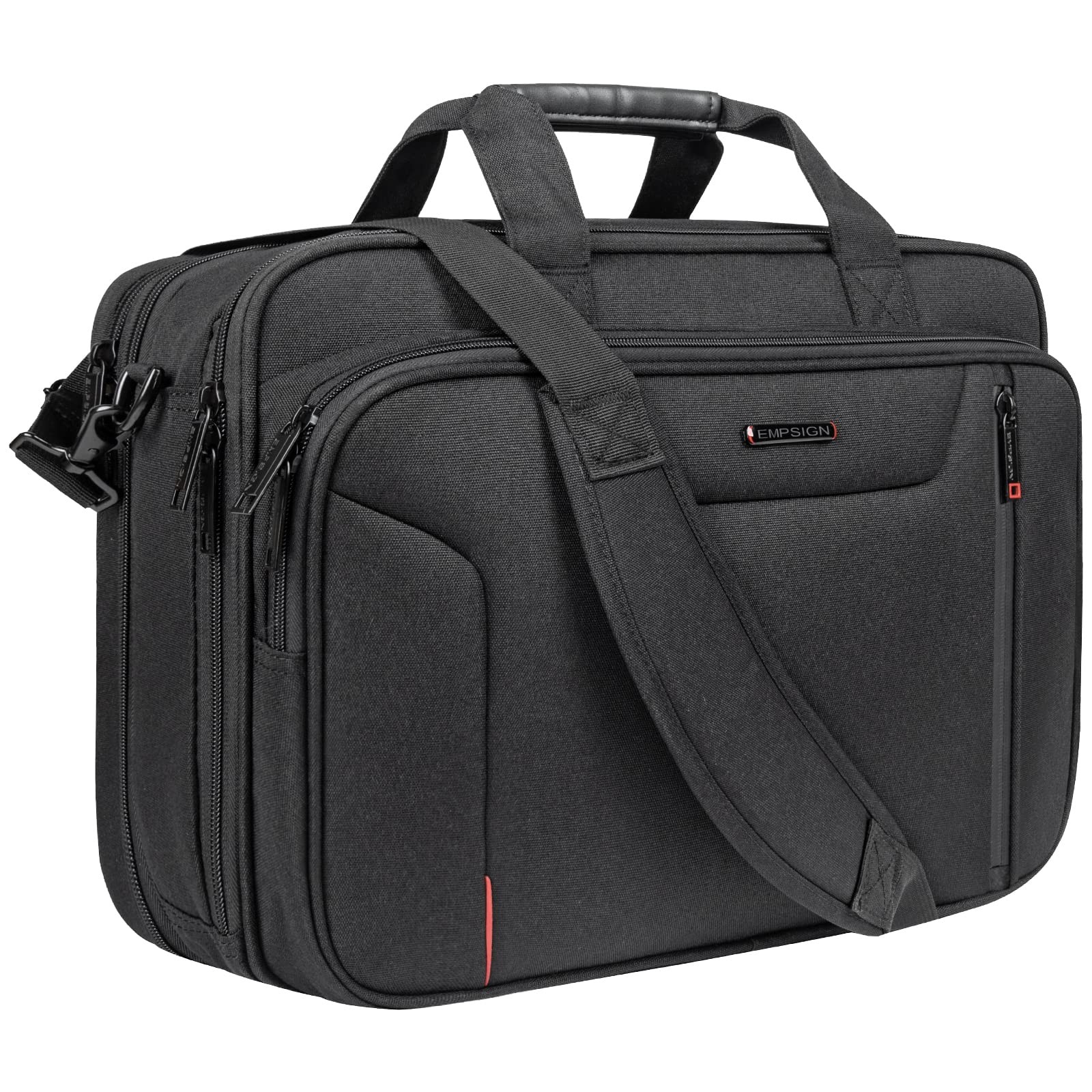 Stylish 17.3 Inch Laptop Briefcase, Expandable Messenger Bag for Men – Wate