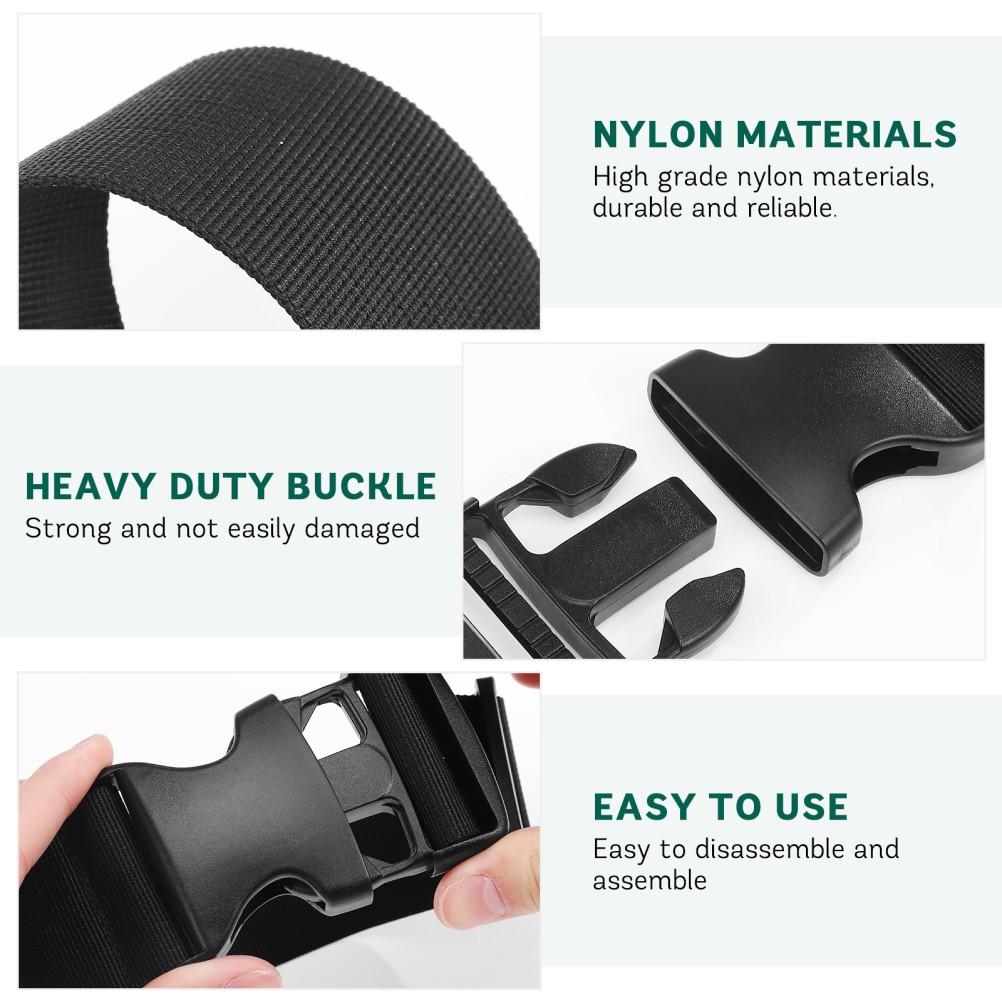 1 Pack Elastic Strap Extender for Belt Bag Adjustable Durable Black Strap