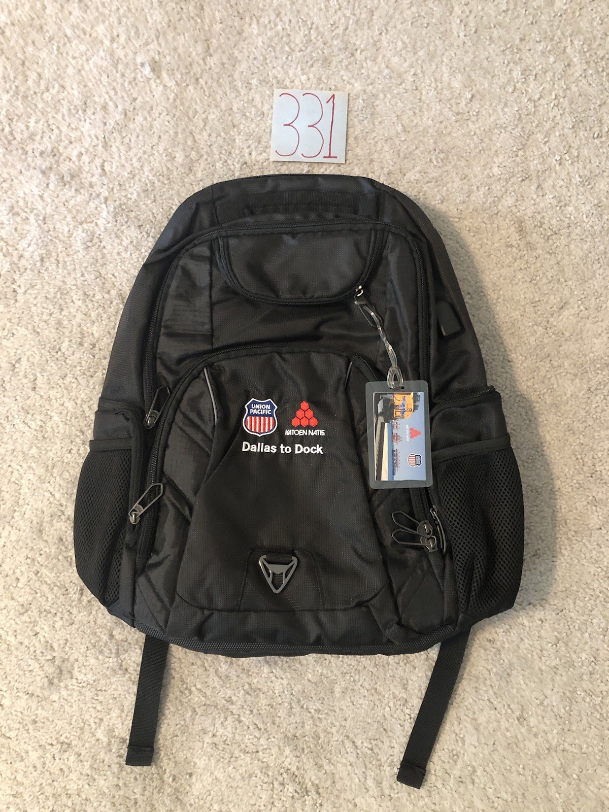 Leed’s Checkmate Union Pacific Railroad Embroidered Black Corporate Backpack
