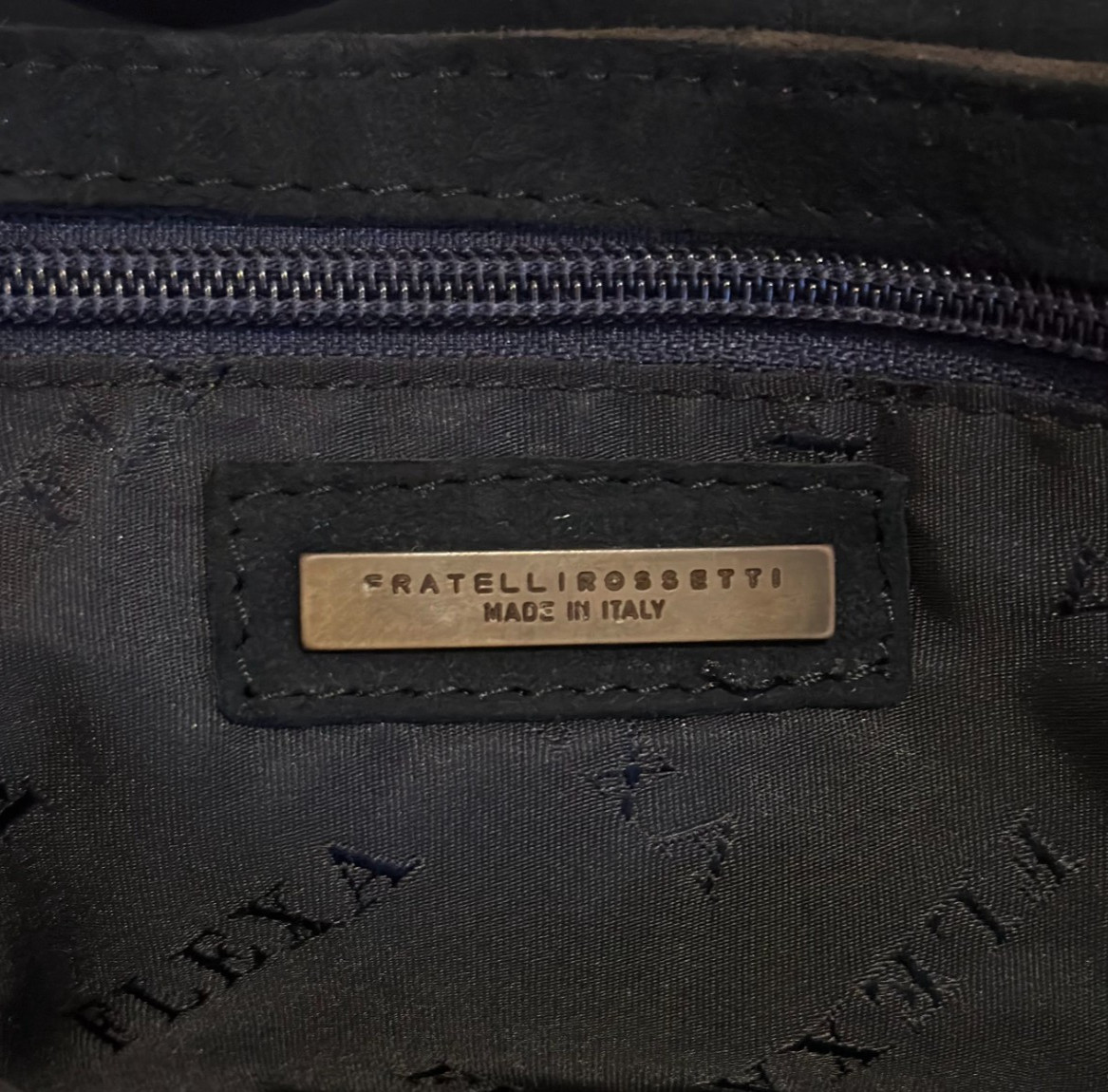 Fratelli Rossetti Flexa Suede Saddle Bag Crossbody Made in Italy Rare Vintage