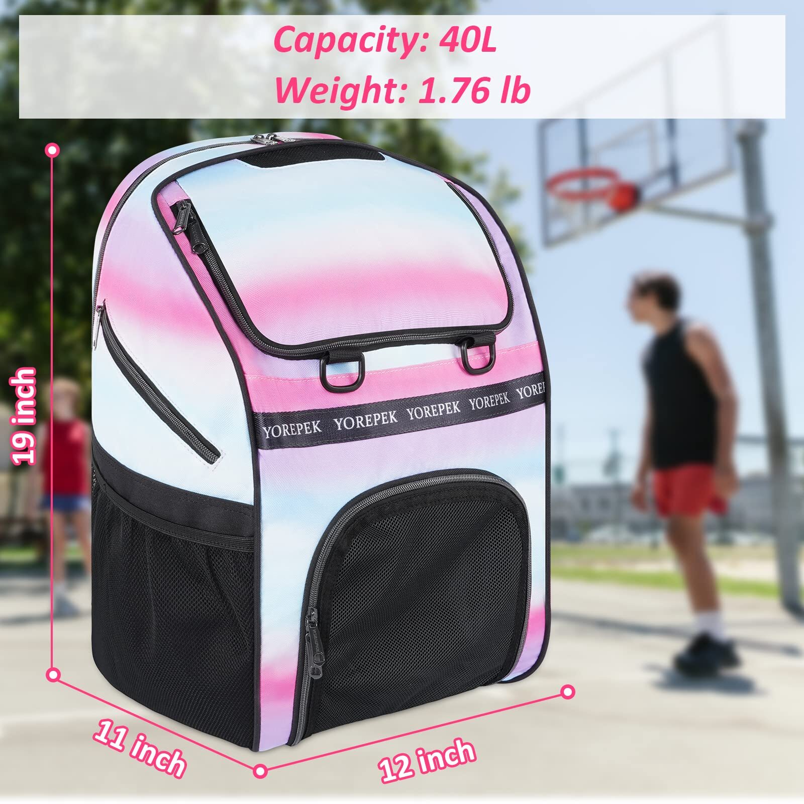 Basketball Bag Large Basketball Backpack with Shoe Compartment and Ball Holde…