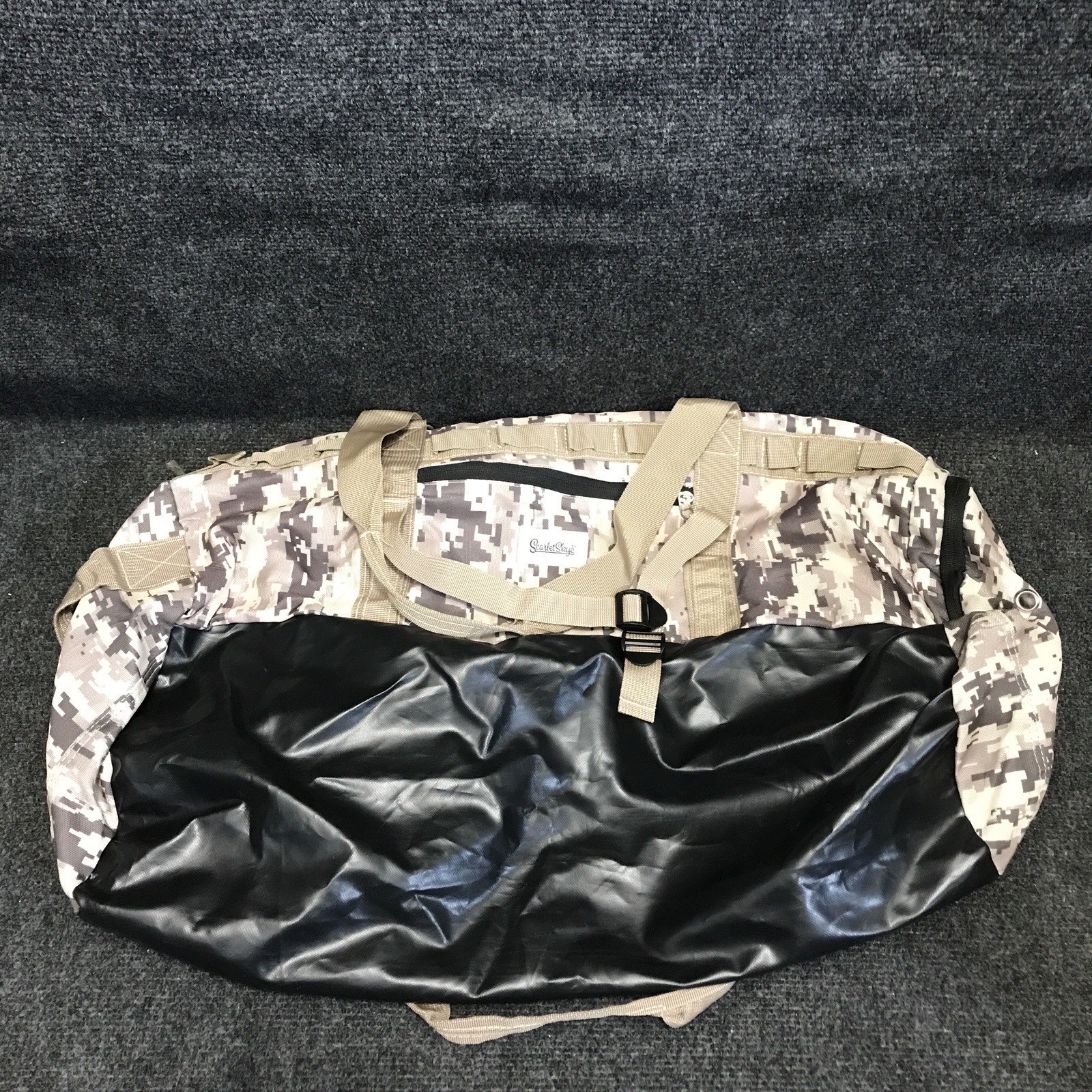 ScarletSkye Medium Size Camp 2 Pocket Digital Camo Duffle Bag w/ Molle Webbing