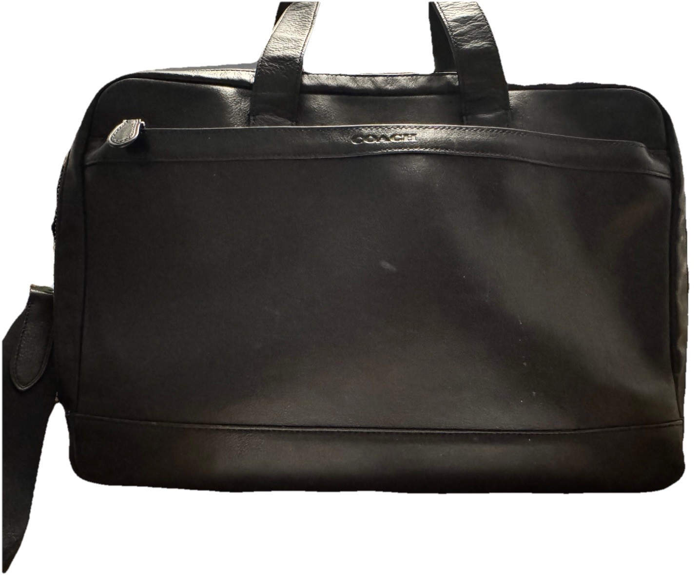 COACH Slim Leather Briefcase Black Vintage Coach