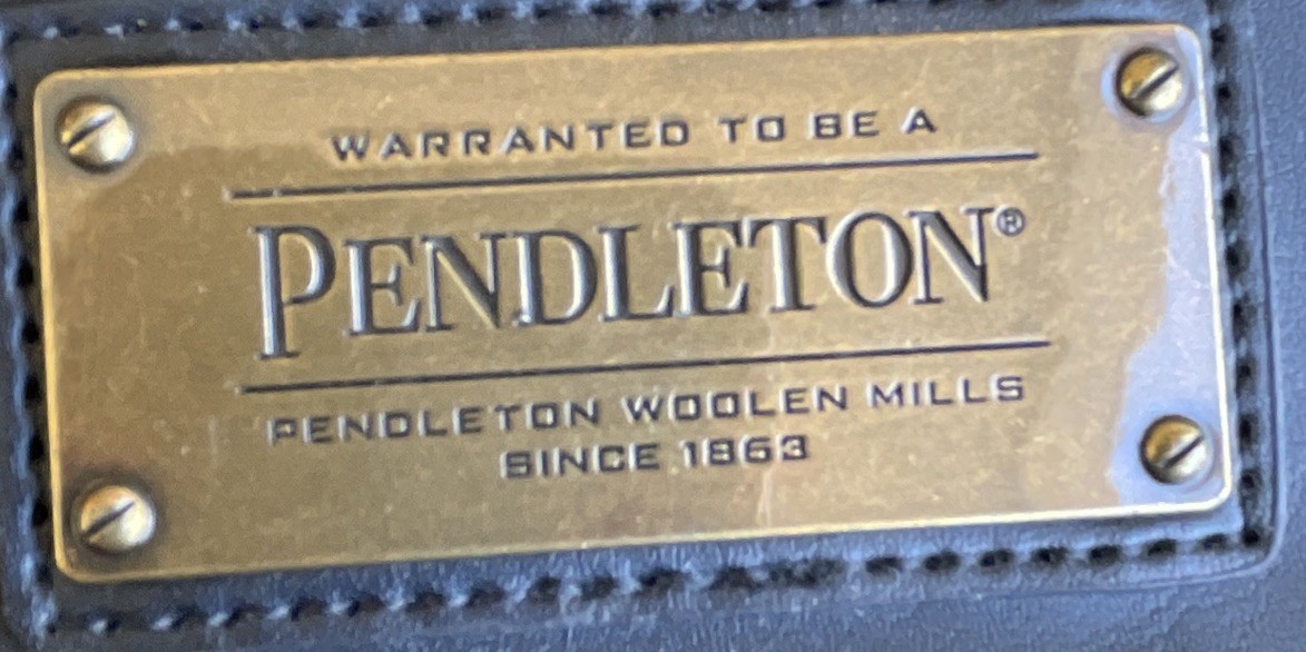 Pendleton Harding Black Canvas Leather Backpack Western Design