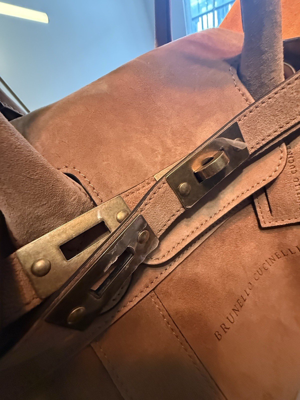Brunello Cucinelli Suede Weekend Bag