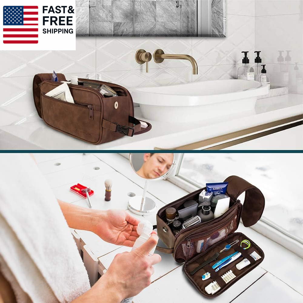 Toiletry Bag for Men, Travel Essentials Shaving Dopp Kit, Mens Travel Bag Toilet