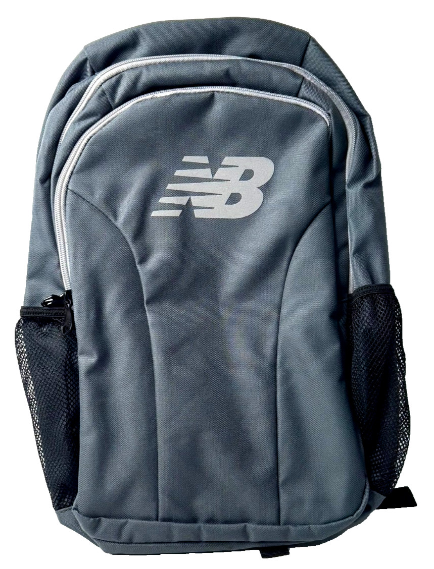 New Balance Grey Backpack Lightweight Everyday School Travel Bag New with Tags