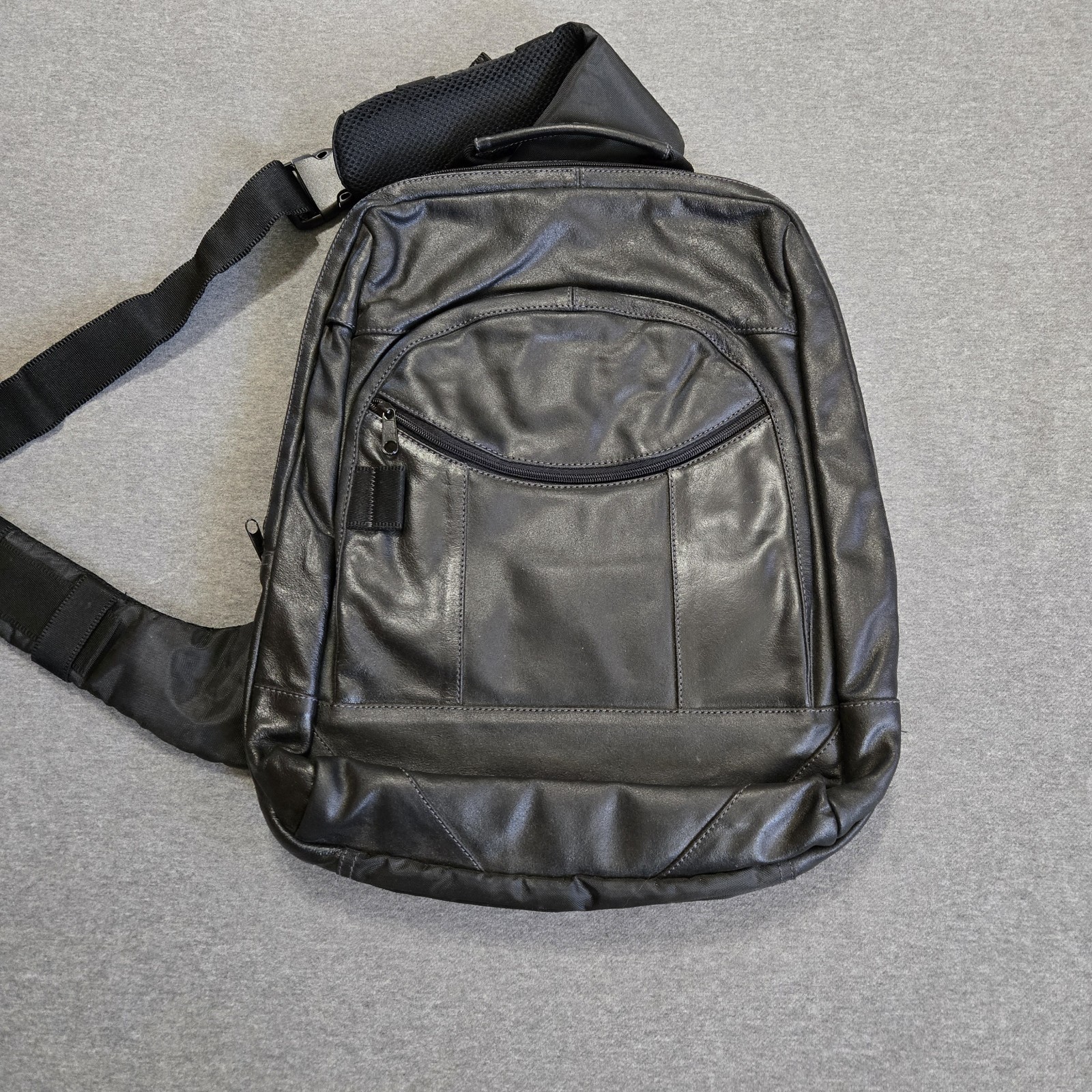 Wilson’s Leather Backpack M. Julian Black Single Strap Laptop Bag Pockets